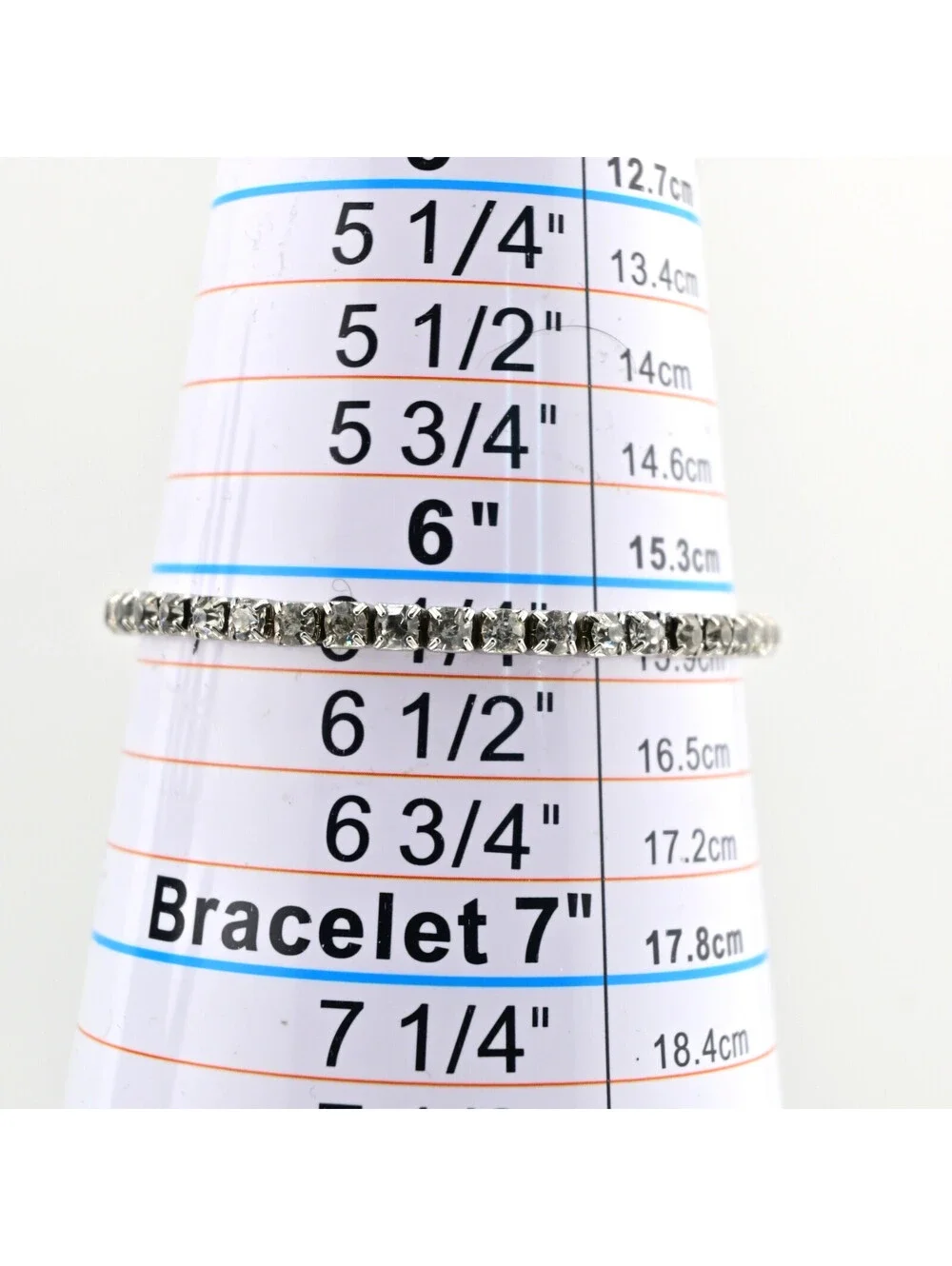 White Gold Tone Zircon Beaded Bracelet Women Blue Stone Vintage Polished Jewelry